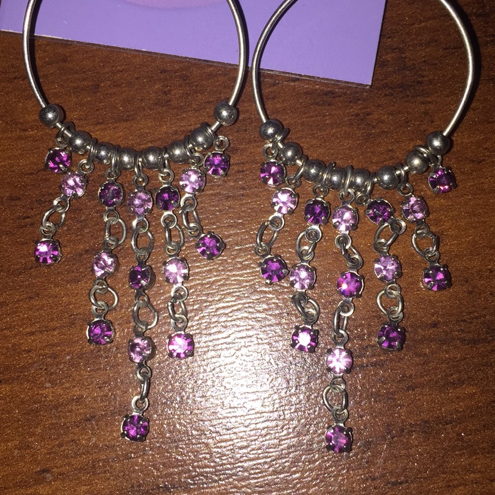 Purple and Pink Earrings